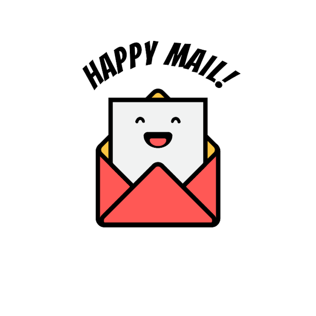 Happy mail stickers