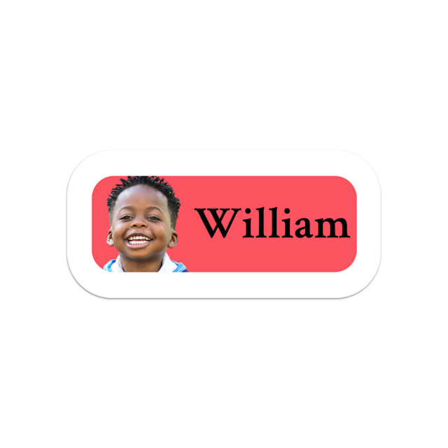 Name Labels Personalized With Face