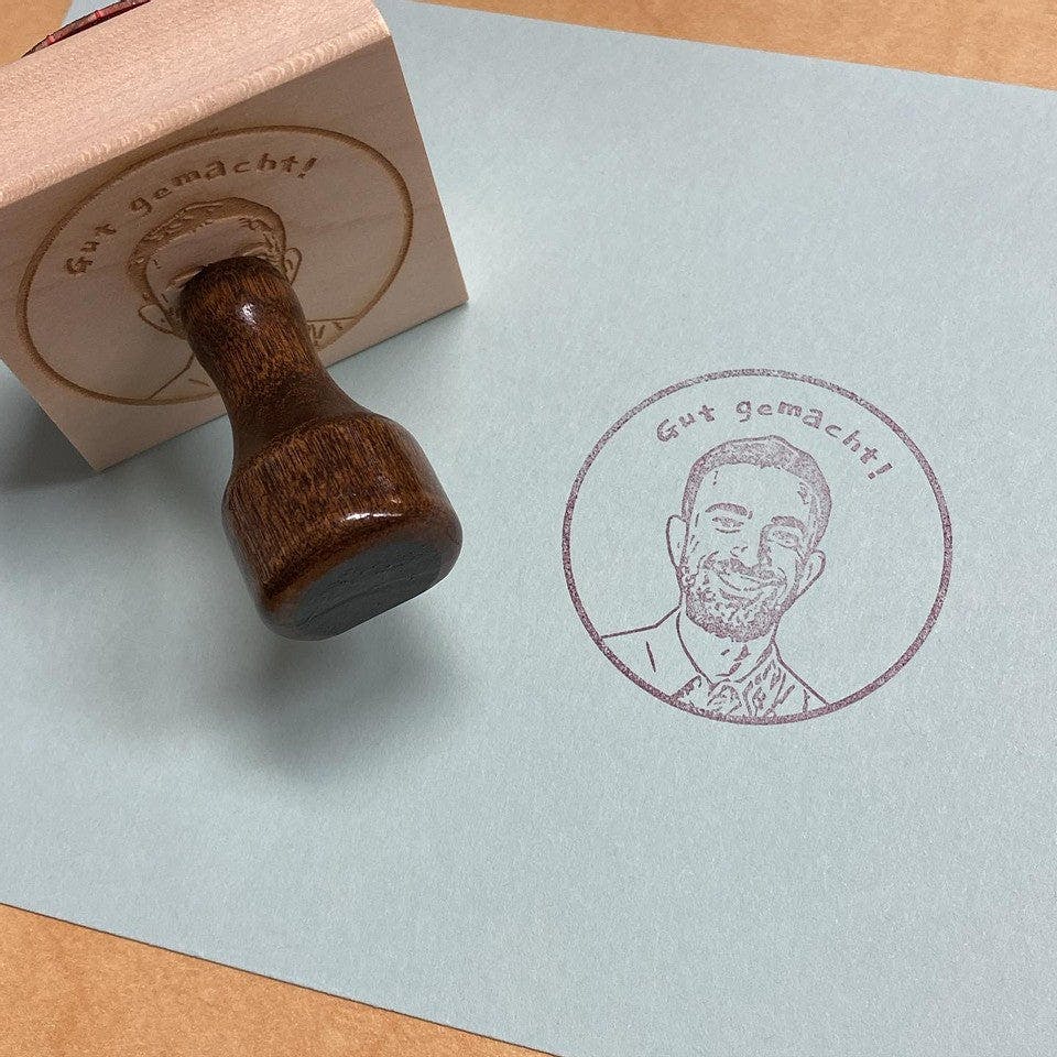 Images of Wood Mount Face Stamp (3)