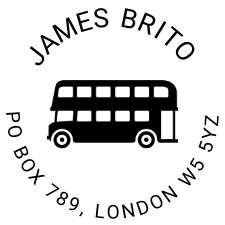 London Bus Return Address Stamp